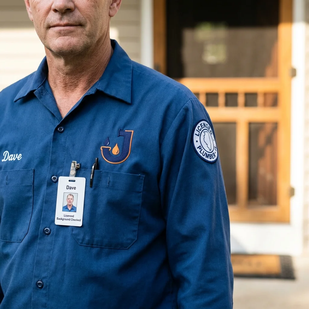 Licensed plumber showing ID badge in Congers, NY