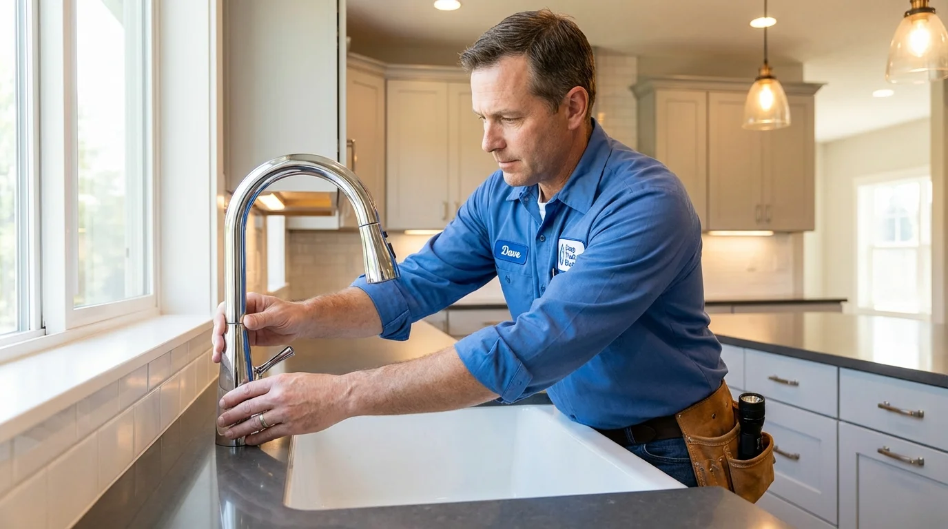 Kitchen faucet installation by Johns Plumbing LLC in Congers