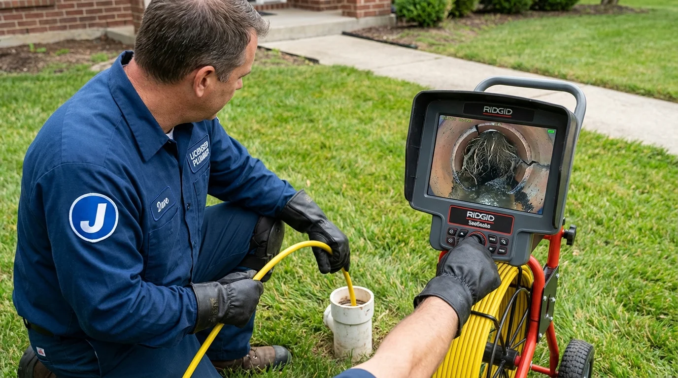 Sewer camera inspection being performed by Johns Plumbing LLC in Congers