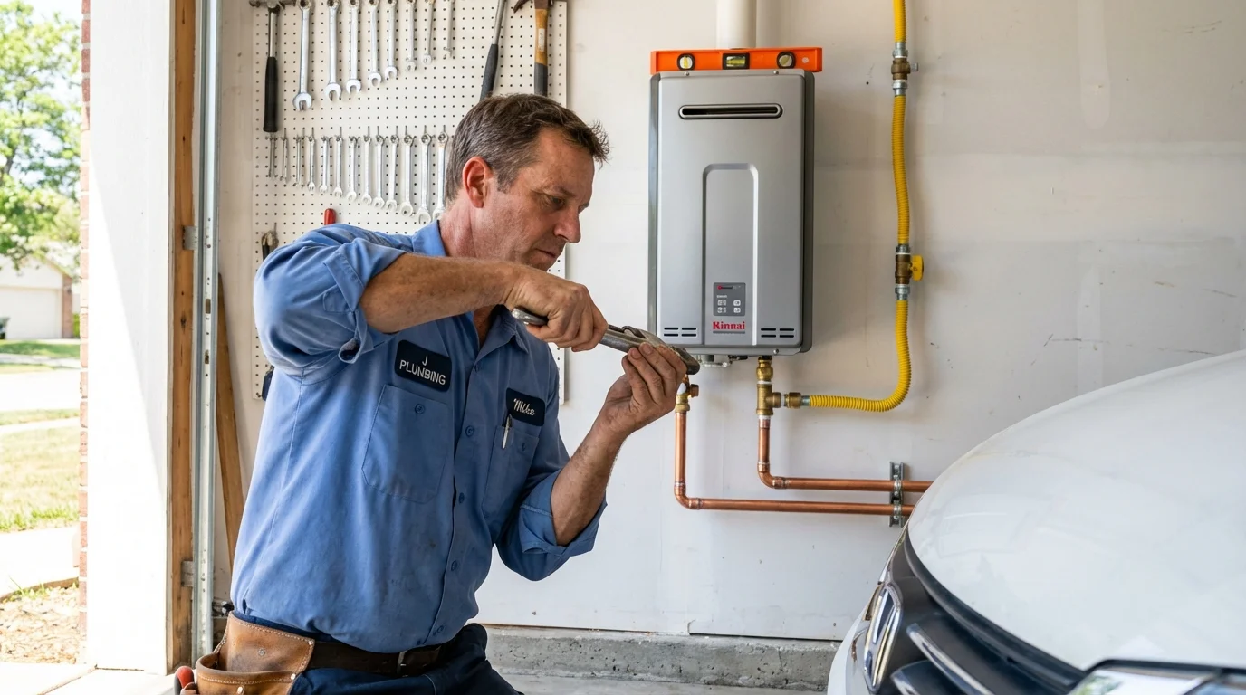 Tankless water heater installation by a Johns Plumbing LLC plumber in Congers